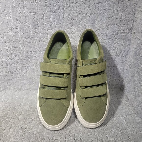 Vince Sunnyside Women's Size 6.5 Fern Green Suede Multi Strap Fashion Sneakers - Picture 5 of 10